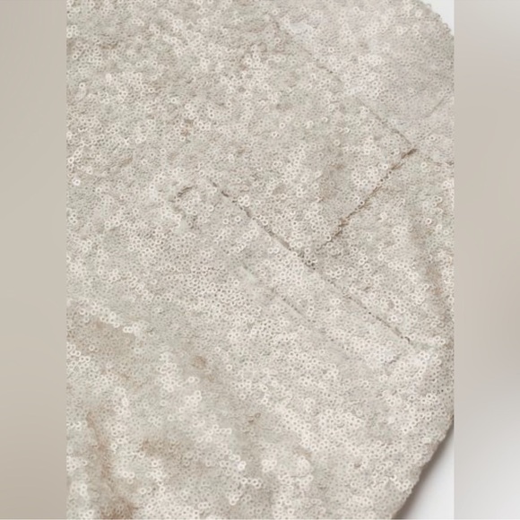 H&M | Wide-leg Sequined Pants in Light Beige NWT - Picture 15 of 15